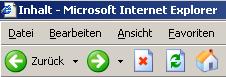 Ausschnitt aus Internet Explorer Version Windows XP
